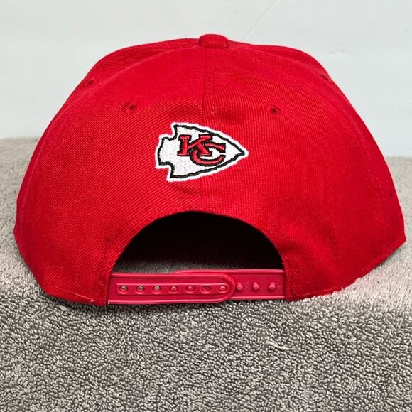 NEW NFL KANSAS CITY CHIEFS New Era 9Fifty Red Embroidered Logo Snapback Wool Hat - Picture 3 of 4